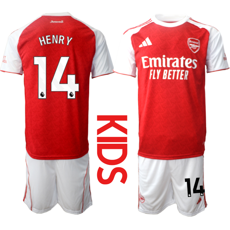Youth 2025-2026 Club Arsenal home red #14 Soccer Jersey 01